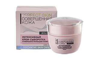 Витэкс РERFECT SKIN Совершенная кожа Интенсивный крем-сыворотка 4 в 1   крем для лица 	 45мл  zz rr qq vv