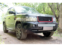 Защита радиатора Land Rover Range Rover Sport I 2005-2009 (3D) chrome низ PREMIUM