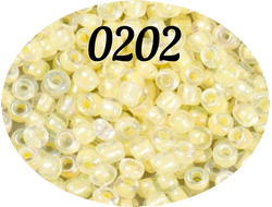 Бисер Zlatka 8/0 10гр цвет № 0202 прозрачный радужный с желтым отверстием