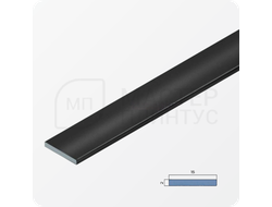 Декоративная алюминиевая полоса 15 мм. NEEXY PV88-19 BBL Черный блестящий 2.7 м.