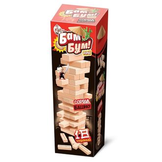 Настольная игра для детей и взрослых Бам-Бум mini падающая башня