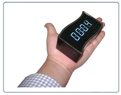 Охранная видеокамера /IP видеоняня WiFi/LAN (Часы настольные, волна)  с аккумулятором с DVR, Full HD (Camwf)