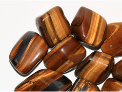 Тигровый глаз, галтовка в ассортименте, ЮАР (30-45 мм, 20-30 г) №8046