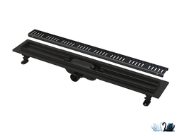 Лоток для душа AlcaPlast APZ10BLACK-650 черный желоб в комплекте с решеткой купить в магазине Marysя