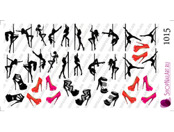 Слайдер дизайн 1015 - Танец Pole dance, силуэты, туфли, стрипы