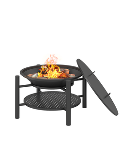 Чугунная Костровая чаша Fantastic Ø 700 Люкс (чаша+ подставка люкс + крышка)