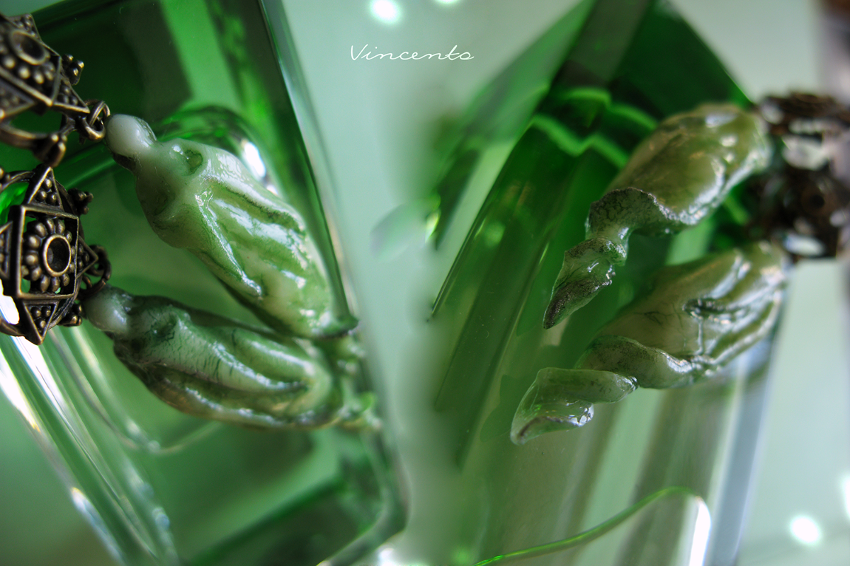 Лаконичные, изысканные серьги-капли из фарфора в восточном стиле; волшебное украшение Vincento