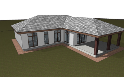 Одноэтажный дом с тремя спальнями 140м² (S110)