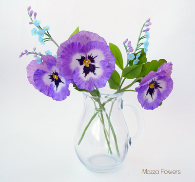 Букетик "Анютки-незабудки"