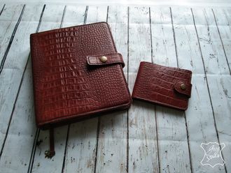 ежедневник из крокодиловой кожи, портмоне из крокодиловой кожи, оригинальный подарок, что подарить