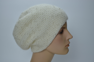 Итальянский берет Визио белого цвеат1355 купить