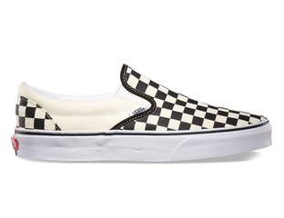 White and off white checkerboard vans clearance
