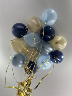 Шары белый песок, голубой, тёмно-синий, серо-голубой 13 шт под потолок
