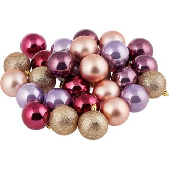 Набор из 30ти пл шаров 5 см цвет шампань, лиловый, бордо, розовый, сливовый 81733