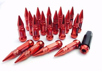 Комплект гаек Rays пули конус 12*1,25 красный HEX 17
