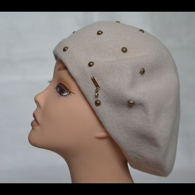 Бежевый фетровый берет Визио Италия фото