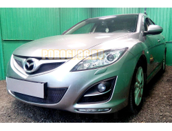 Защита радиатора Mazda 6 2010-2012 black низ