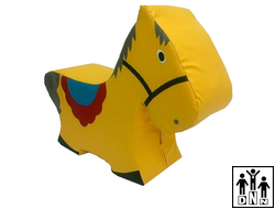 Мягкий модуль "Веселые зверята" - "Лошадка" (на колесах)