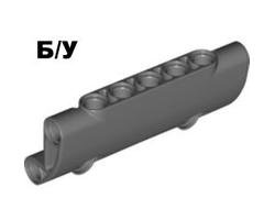 ! Б/У - Technic, Panel Curved 7 x 3 with 2 Pin Holes through Panel Surface, Dark Bluish Gray (24119 / 6194722) - Б/У