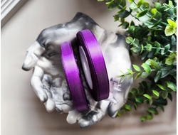 Лента атласная 1.2 см., рулон (23м.), ТЕМНЫЙ ФИОЛЕТОВЫЙ