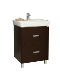 АКВАТОН. Тумба-умывальник "Америна 60 Н" 1A1692K1AM430 темно-коричневая с раковиной Тигода 60