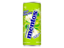 Ментос Яблочный коктейль (Mentos Apple Soda Kick) Негазированный напиток с кусочками кокосового желе, Корея, объем 240 мл