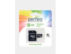 Карта памяти Perfeo microSD 8GB High-Capacity (Class 10) economy series