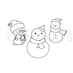 Зима и Новый год. Снеговики