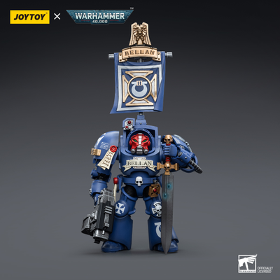 Сержант-Терминатор Ультрамаринов (Warhammer 40k) - КОЛЛЕКЦИОННАЯ ФИГУРКА 1/18 Ultramarines Terminators Sergeant Bellan (JT6663) - JOYTOY