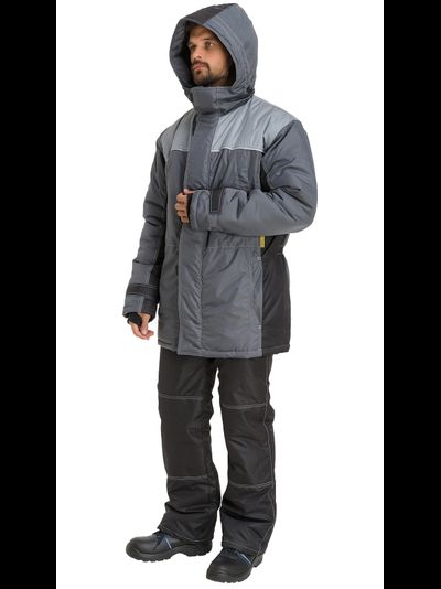 Куртка ГОРОД-ЗИМА, цв. серый/светло-серый/чёрный