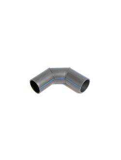 D75 SDR17 Отвод сварной сегментный ПНД ПЭ100 45°- 90° производство в СПб