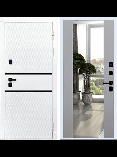 Входная дверь Rx15 с большим зеркалом