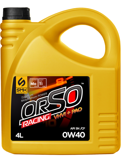 ORSO RACING API SN CF 0W-40 синтетическое моторное масло для высокомощных и высокооборотных двигателей
