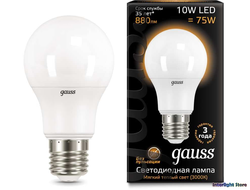 Gauss LED A60 10w 830/840 E27