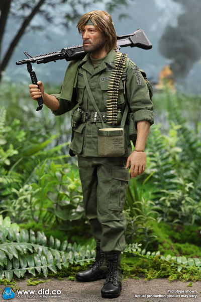 Американский пулеметчик во Вьетнаме (Чак Норрис, "Без вести пропавшие") - Коллекционная ФИГУРА 1/6 Vietnam War U.S. Army – Colonel James (V80184) - DID