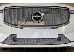 Защита радиатора Volvo XC60 2017- (2 части) (Inscription) chrome верх PREMIUM