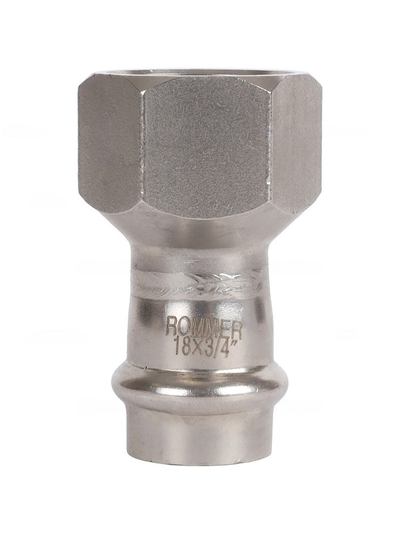 Переходник ROMMER ВПр-ВР, 22х3/4 из нержавеющей стали прессовой