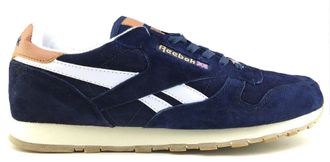 Reebok Classic СИНИЕ с коричневой пяткой ЗАМША (40-46) АРТ. S232