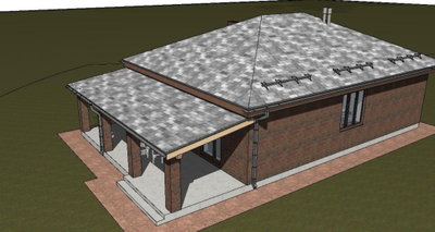 Одноэтажный дом с тремя спальнями 90м² (S95)