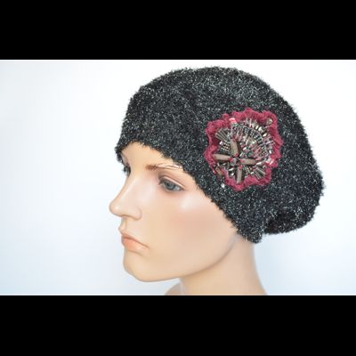Берет Vizio 1528 BO черный стразы