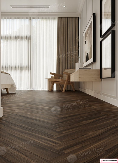Ламинат Alpine Floor Herringbone 12 Орех Сицилия LF105-13