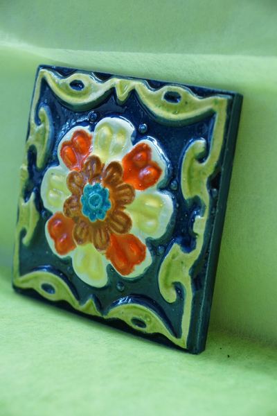 Лотос (изразцовая плитка)