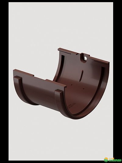 Соединитель желобов Docke Standard Ø120 мм, цвет: Тёмно-коричневый