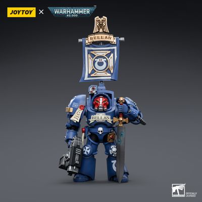 Сержант-Терминатор Ультрамаринов (Warhammer 40k) - КОЛЛЕКЦИОННАЯ ФИГУРКА 1/18 Ultramarines Terminators Sergeant Bellan (JT6663) - JOYTOY