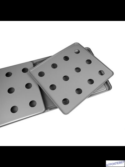 Крышка с отверстиями (1 шт.) для 1/2 поддона 1250x550 АБС-пластик 12 отверстий д.55мм