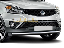 Защита переднего бампера d57 Ssang Yong Actyon  ( ссанг йонг актион)