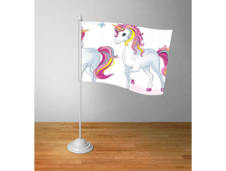 Флажок настольный Единорог №9