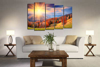 Модульная картина "Просторы лесов"