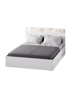 Инстайл КР-04 кровать Белый/Бетон двуспальная (без основания)