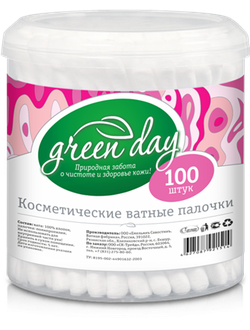 GreenDay Ватные палочки 100шт банка